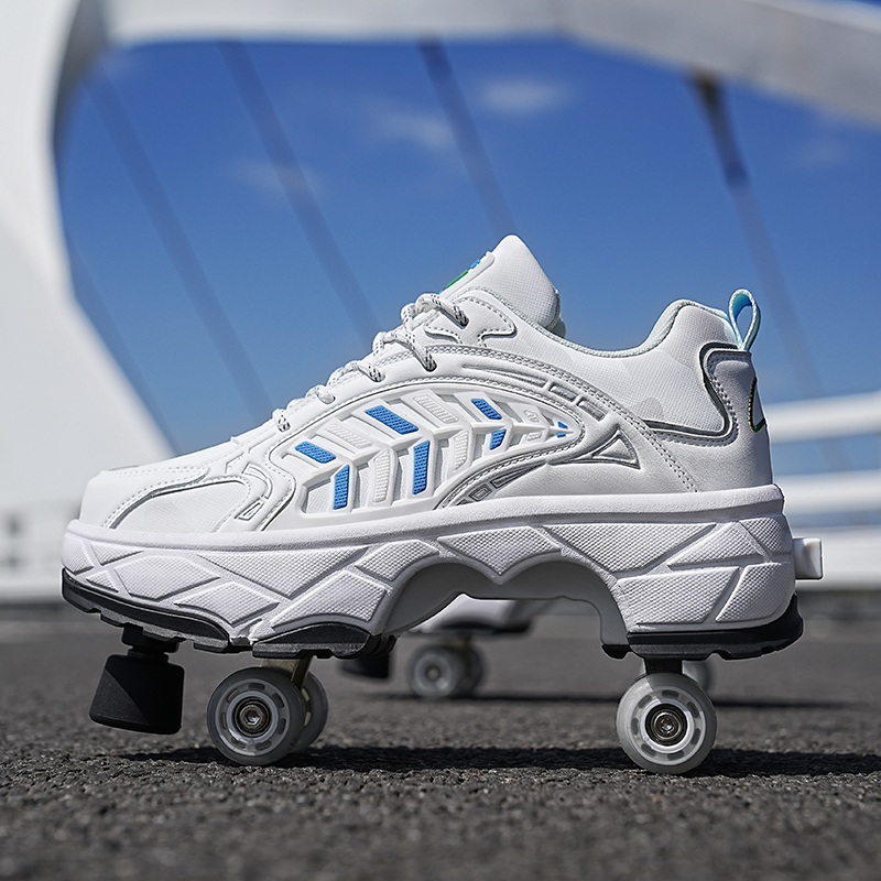 2026年ユニセックスローラースケート大型四輪格納式脱着ブレ - Running Shoes のレビューと価格