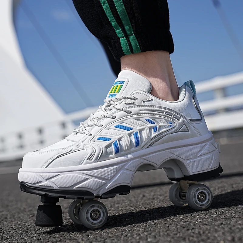 2026年ユニセックスローラースケート大型四輪格納式脱着ブレ - Running Shoes のレビューと価格
