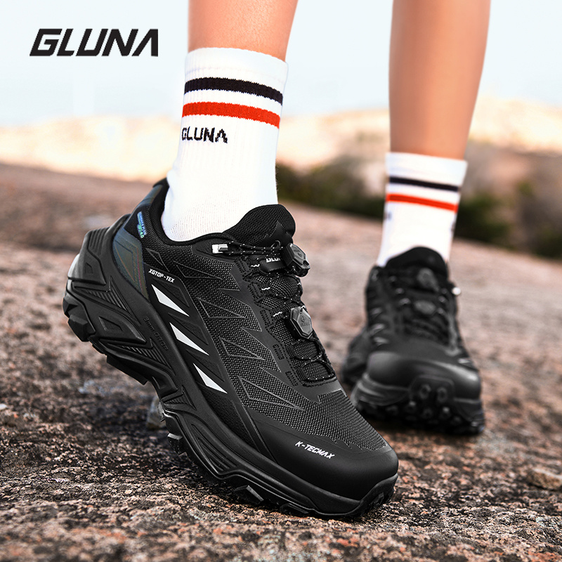 GLUNA 完全防水トレイルランニングシューズ男性女性カーボ - Anti Slip Trail Running Sneakers のレビューと価格