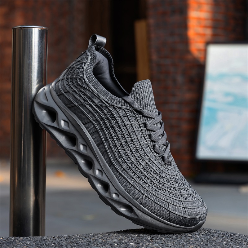 Nreトレンド メンズスニーカー 軽量で通気性の良いニット素 - Shock Absorbing Gym Trainers のレビューと価格