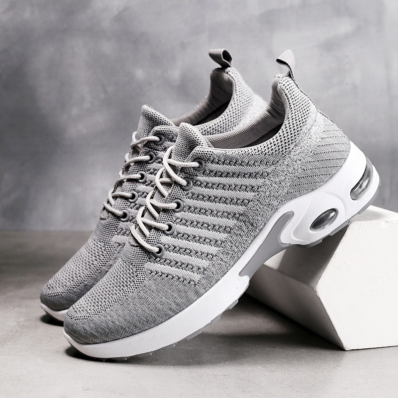 メンズスニーカーニットシューズファッションカジュアルスニーカ - Knit Fabric Lace Up Sneakers のレビューと価格